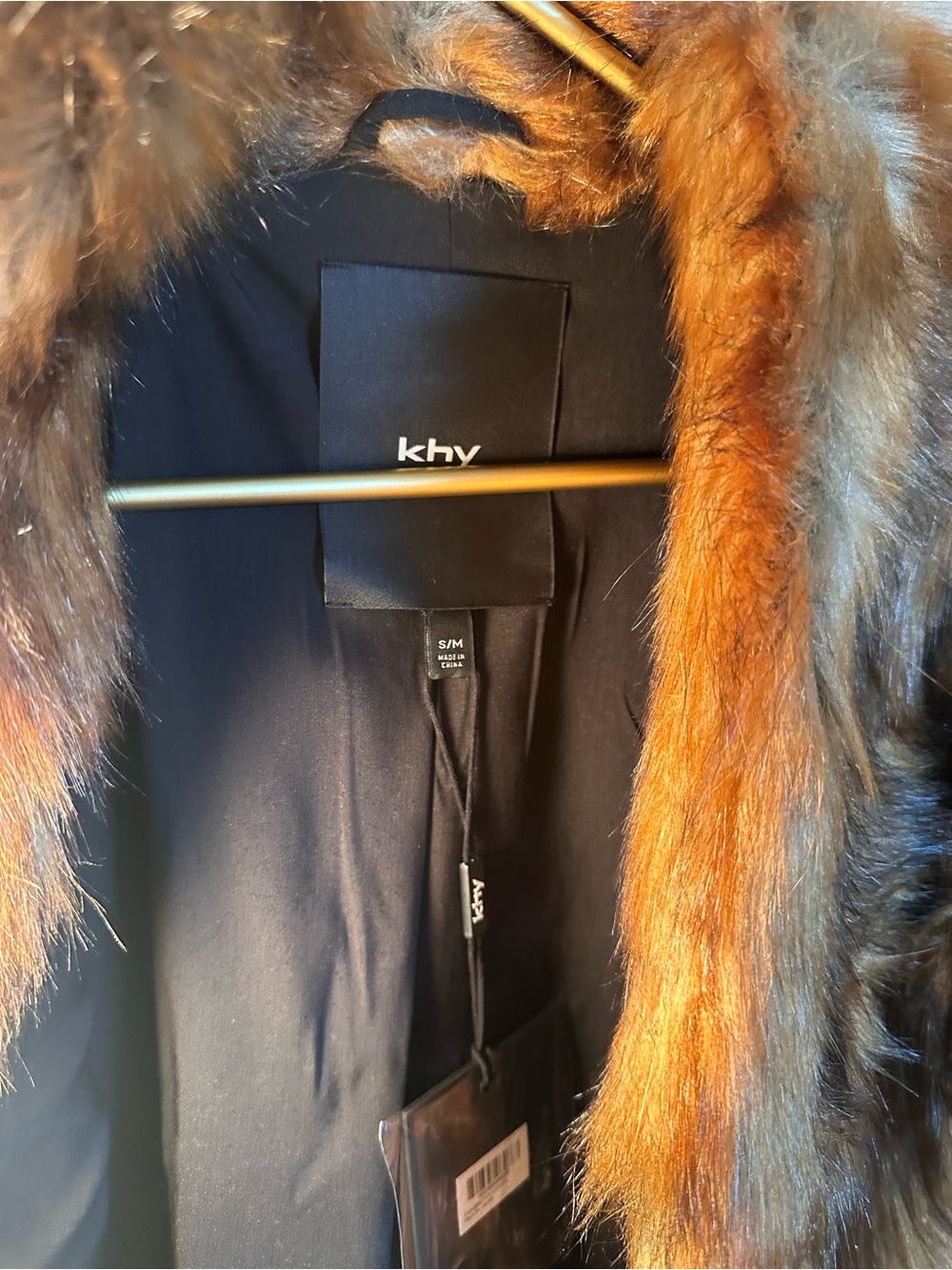 NEW WITH Tags - Khy Lux Faux Fur Jacket - Cedar Color - Picture 6 of 11